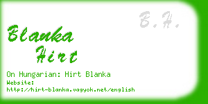 blanka hirt business card